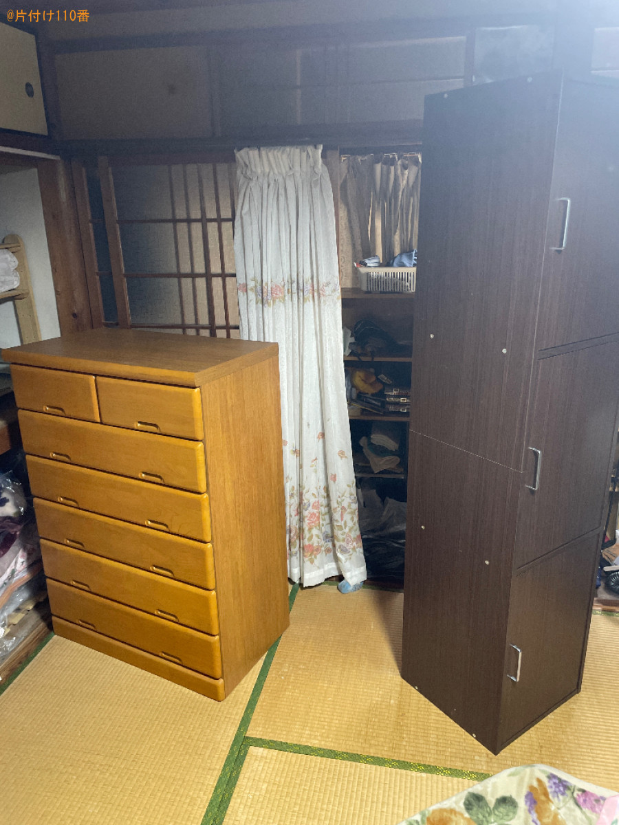 タンスを1階から2階へ、テレビを2階から1階へ移動する作業ご依頼