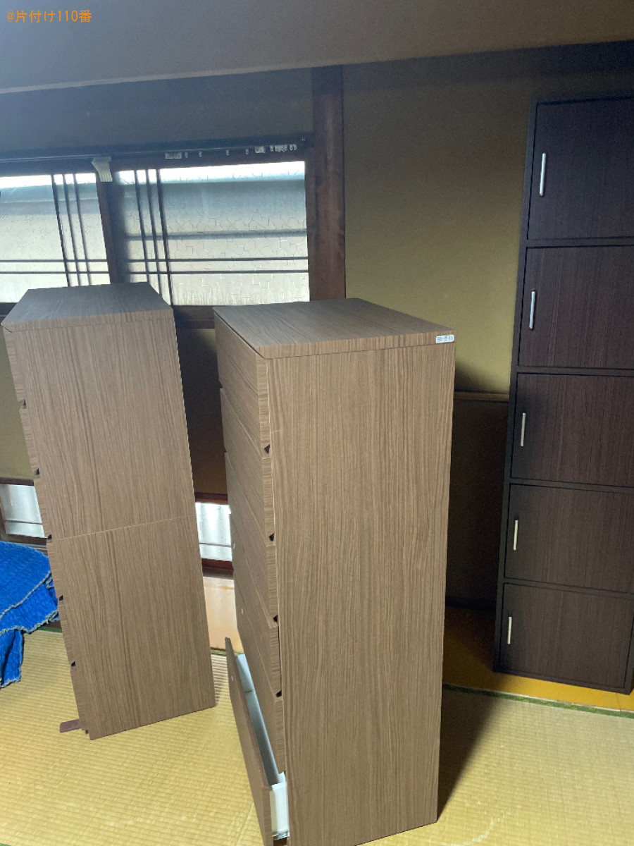 タンスを1階から2階へ、テレビを2階から1階へ移動する作業ご依頼